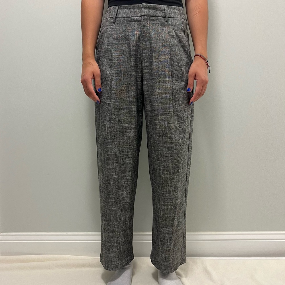 Urban Outfitters Herring Bone Grey Pleated Pants